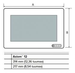 Raymarine AXIOM+ 12 RV monitoiminäyttö RealVision 3D kaiulla