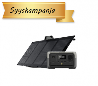 Ecoflow RIVER 2 kannettava 256 Wh sähköasema 300W invertterillä + taiteltava 110W taiteltava aurinkopaneeli