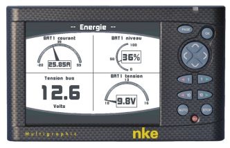 Nke MULTIGRAPHIC monitoiminäyttö/autopilotin hallintalaite, Carbon