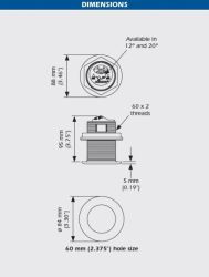 Airmar SS60 Pohjanläpianturi 12° teräs 50/200 kHz Navico 9-pin liittimellä